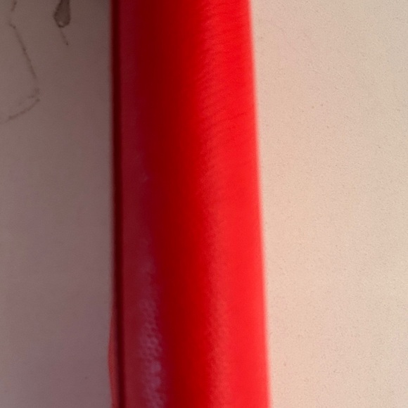 GUC - Coach Red Saffiano Zip Wallet with Gold Logo - Picture 5 of 10